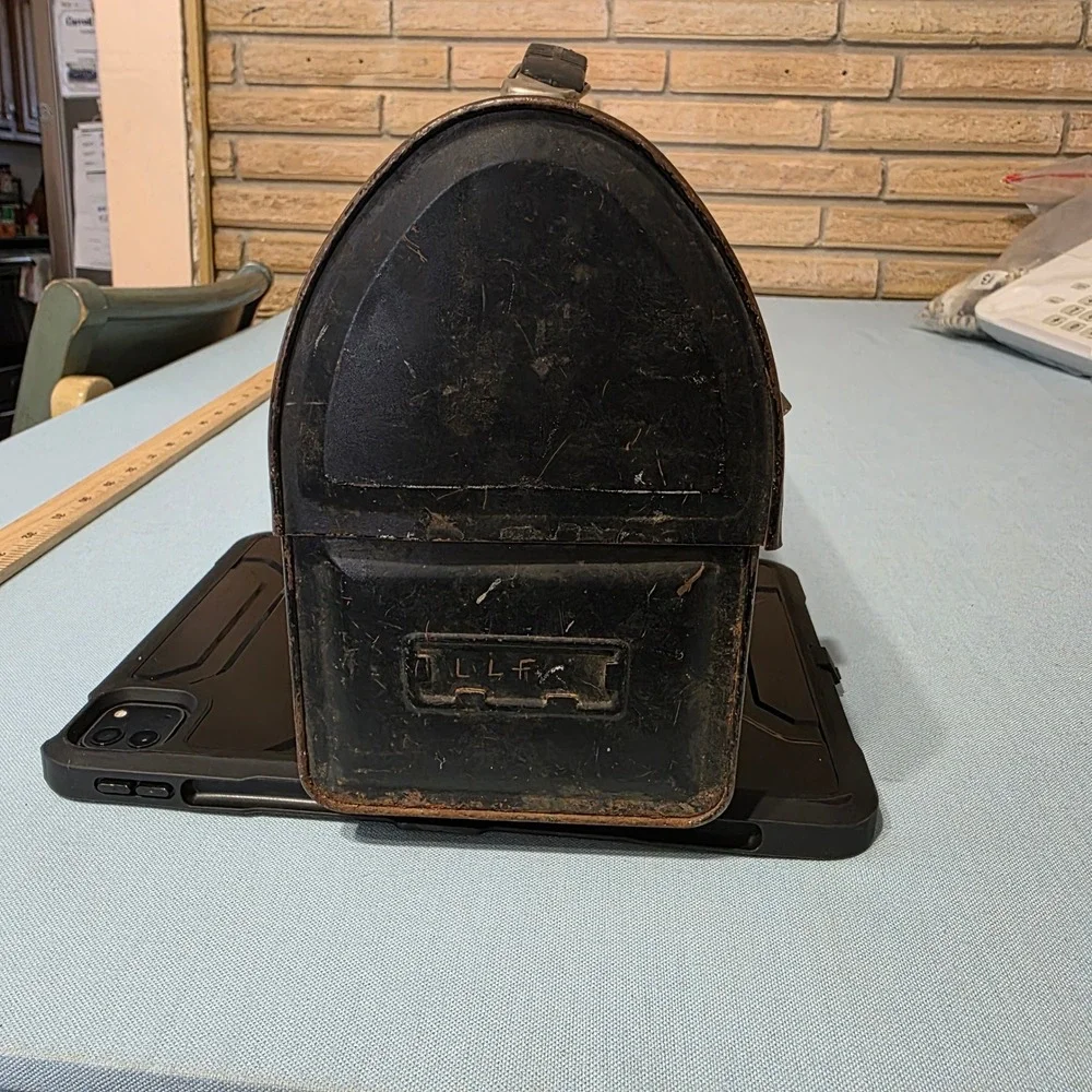 Vintage Aladdin Industries Black Metal Dome Lunch Box Nashville TN 1950s Pail